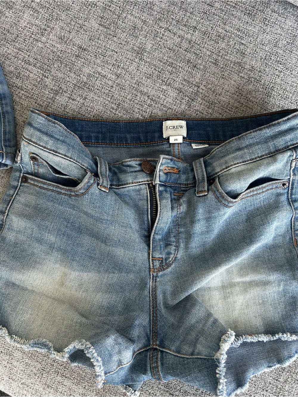 J. Crew Faded Light Blue Denim Cropped Shorts
